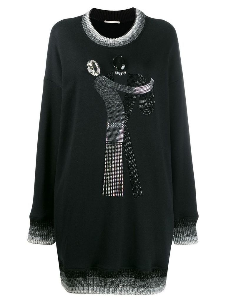 Marco De Vincenzo oversized embellished sweatshirt - Black