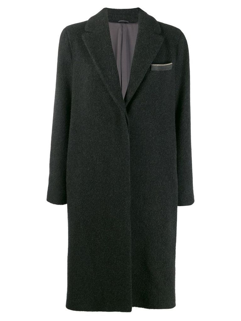 Brunello Cucinelli straight fit coat - Grey