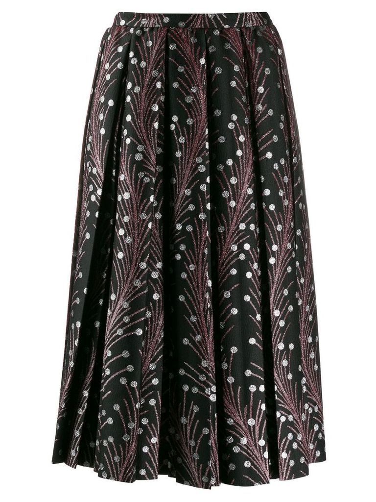 Marco De Vincenzo embroidered flared skirt - Black