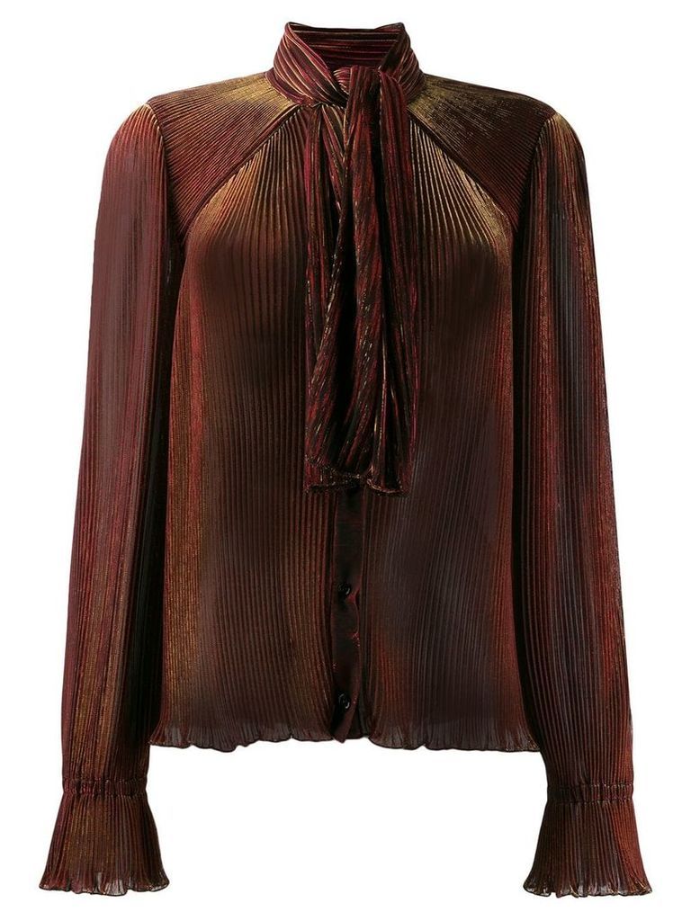 Marco De Vincenzo pleated long-sleeve blouse - Red
