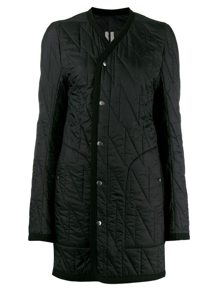 Rick Owens quilted fitted coat - Black