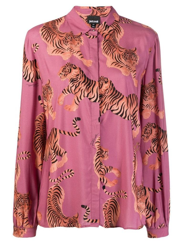 Just Cavalli tiger print shirt - PINK