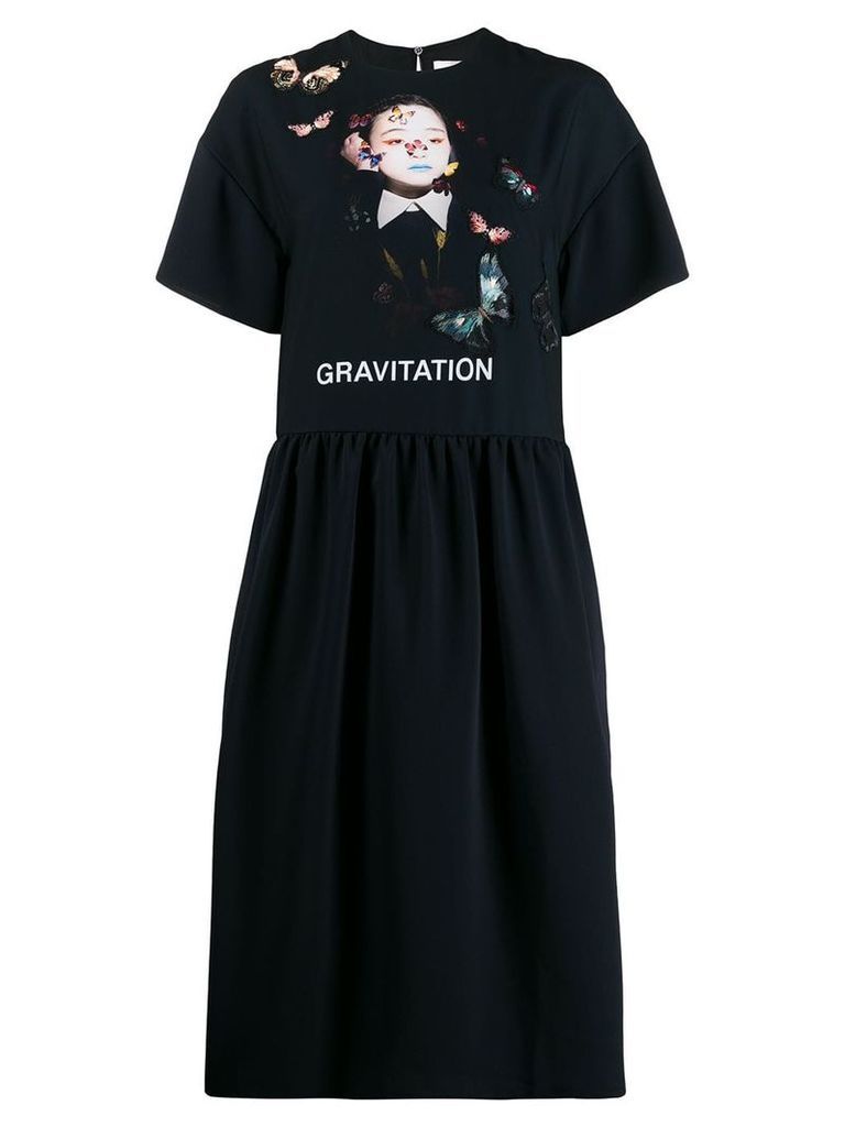 Valentino Gravitation-print jersey dress - Black
