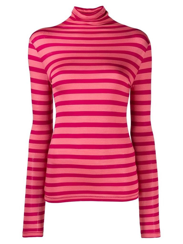 Semicouture stripe roll-neck top - PINK