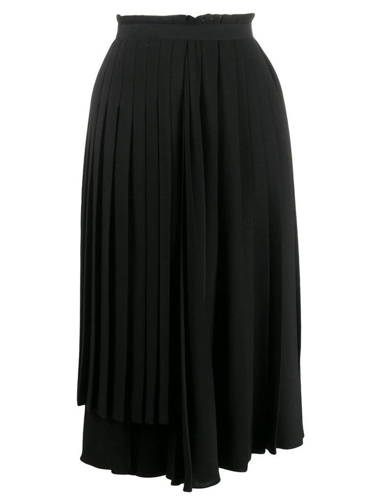 Ermanno Scervino asymmetric pleated midi skirt - Black