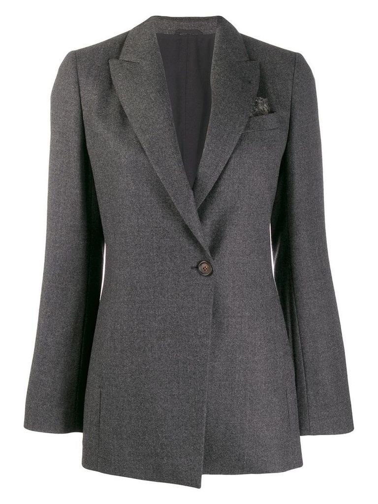 Brunello Cucinelli longline tailored blazer - Grey