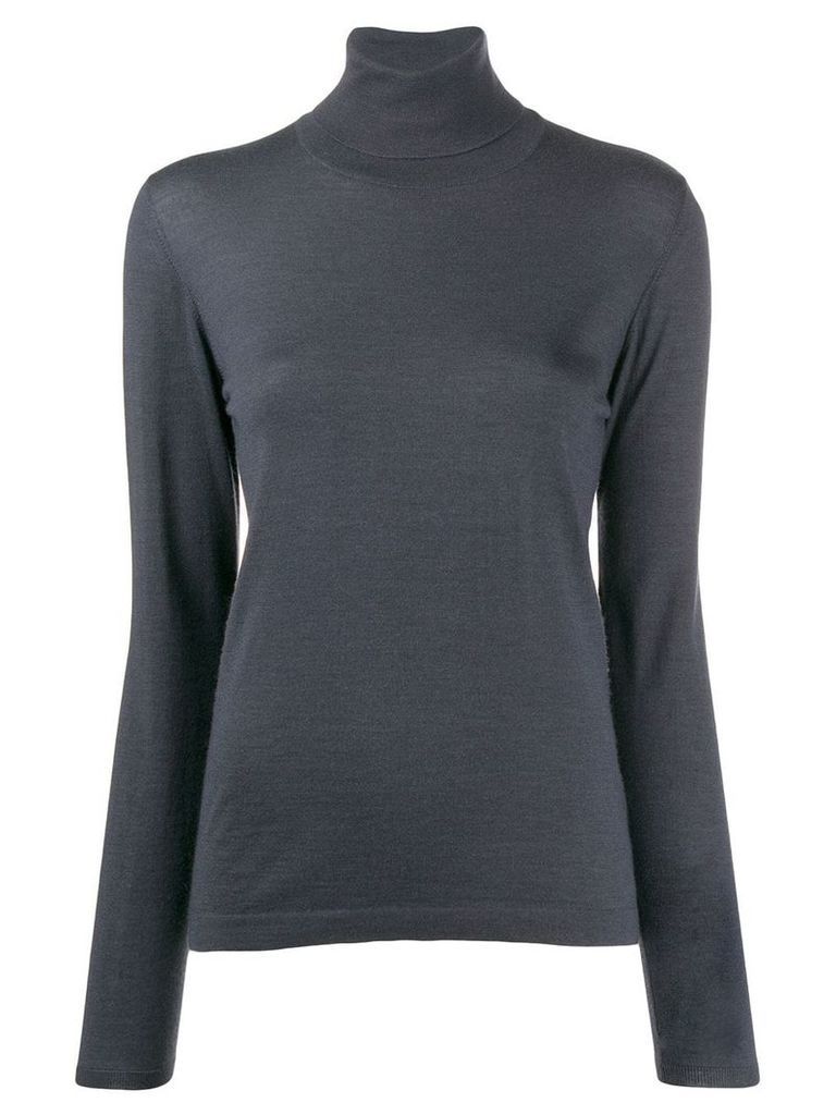Brunello Cucinelli roll-neck fitted sweater - Blue