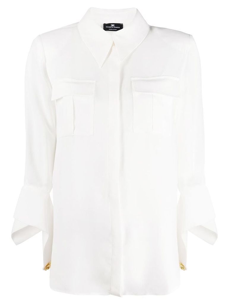 Elisabetta Franchi flap pocket shirt - White
