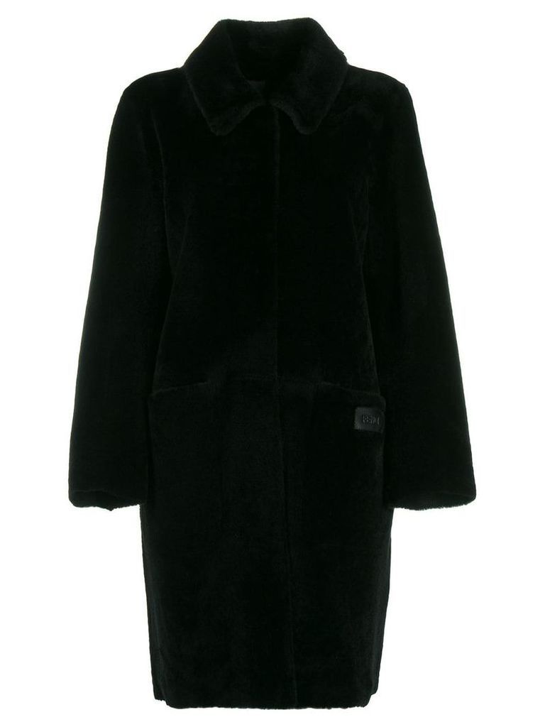 Fendi straight fur coat - Black