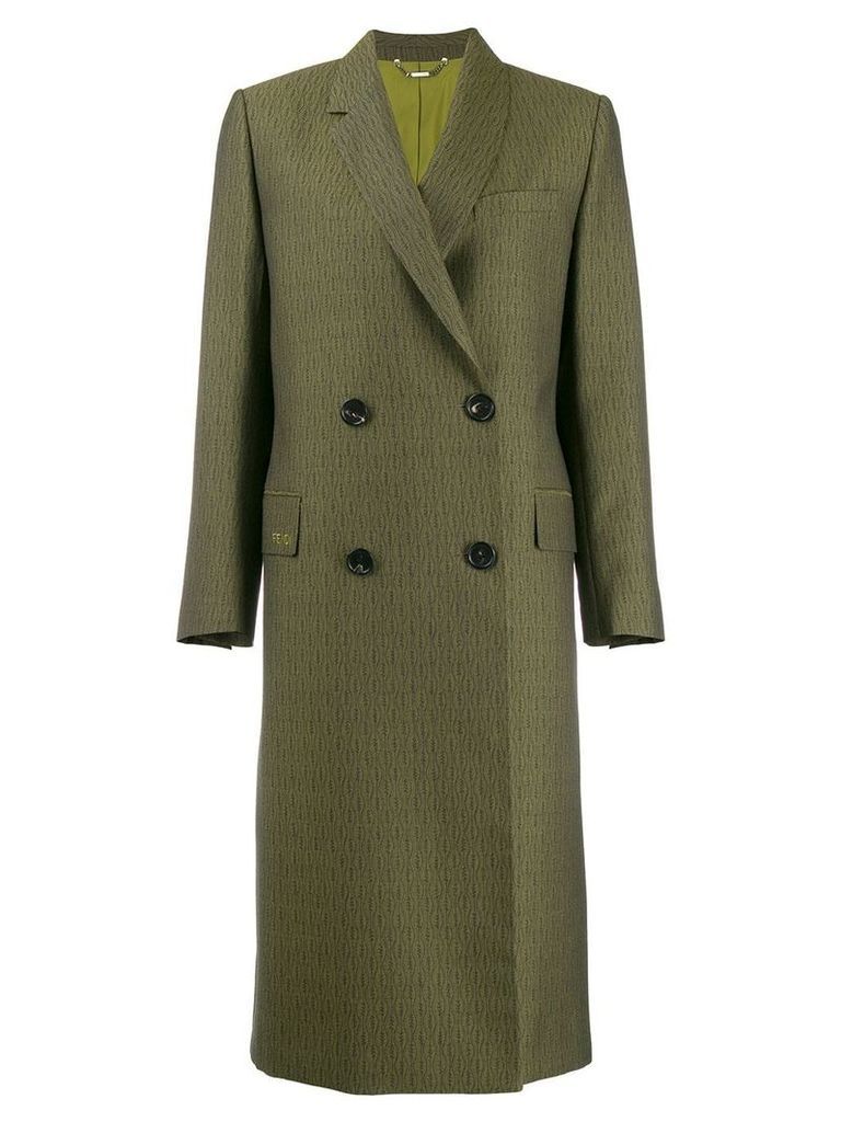 Fendi classic tailored coat - Green
