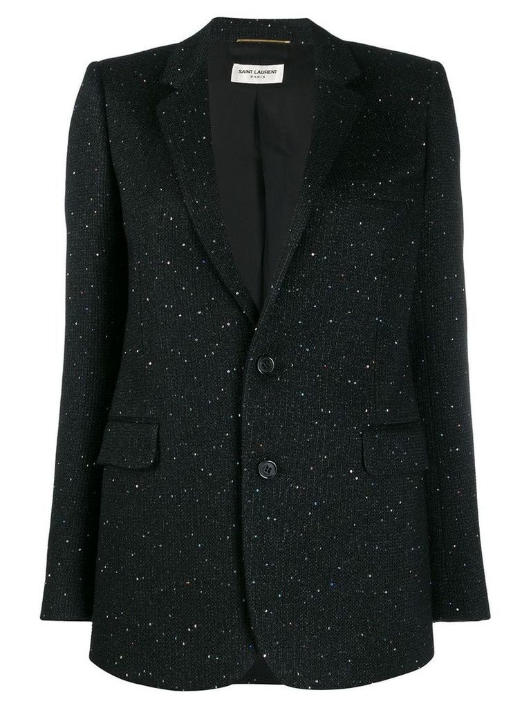 Saint Laurent glitter tailored blazer - Black