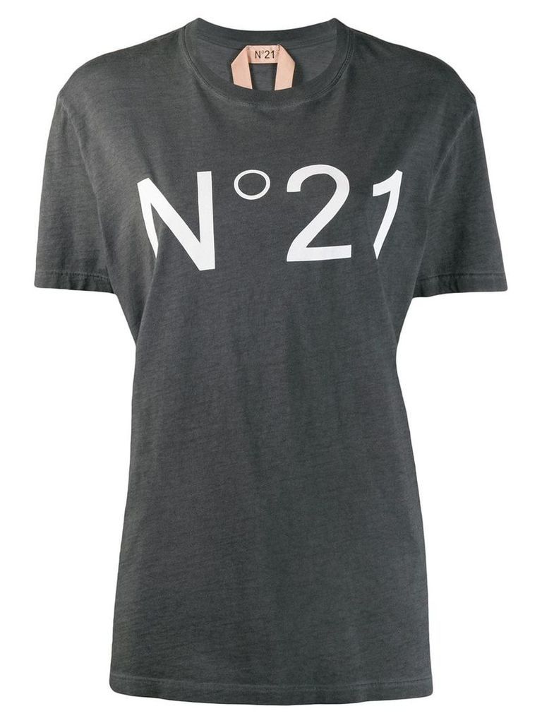 Nº21 logo print T-shirt - Grey