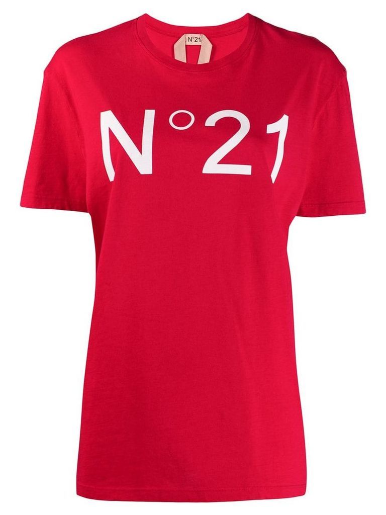 Nº21 logo print T-shirt - Red