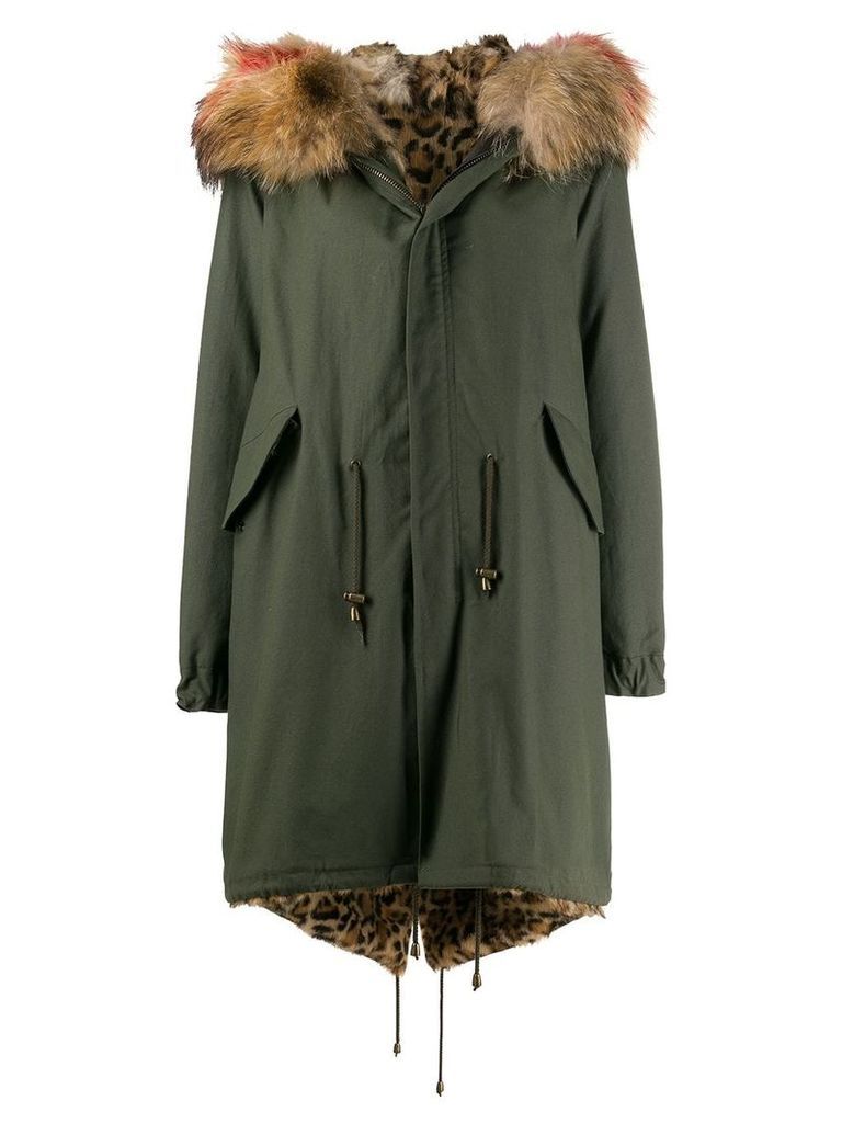 Furs66 fur lined parka coat - Green