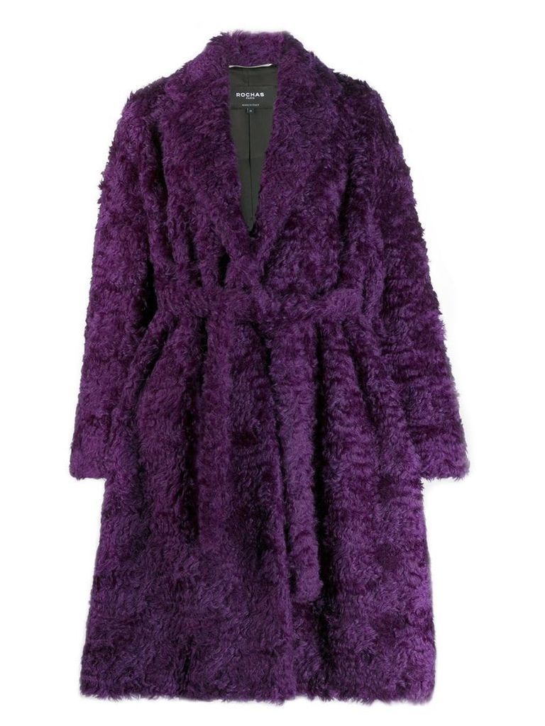 Rochas shaggy robe coat - Purple