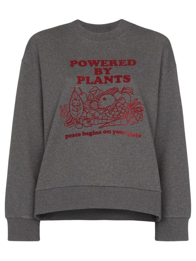Stella McCartney Powered By Plants print sweatshirt - Grey