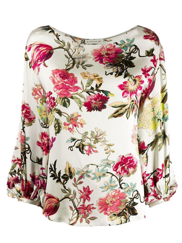 Etro floral print blouse - NEUTRALS