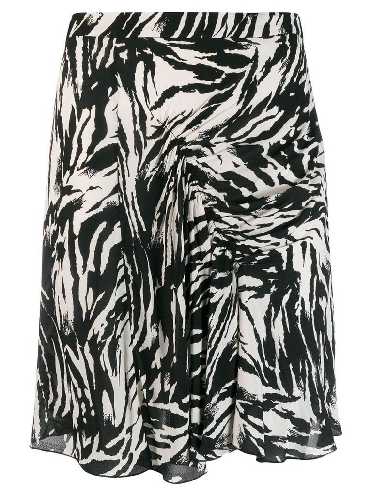 Nº21 zebra ruched short skirt - Black