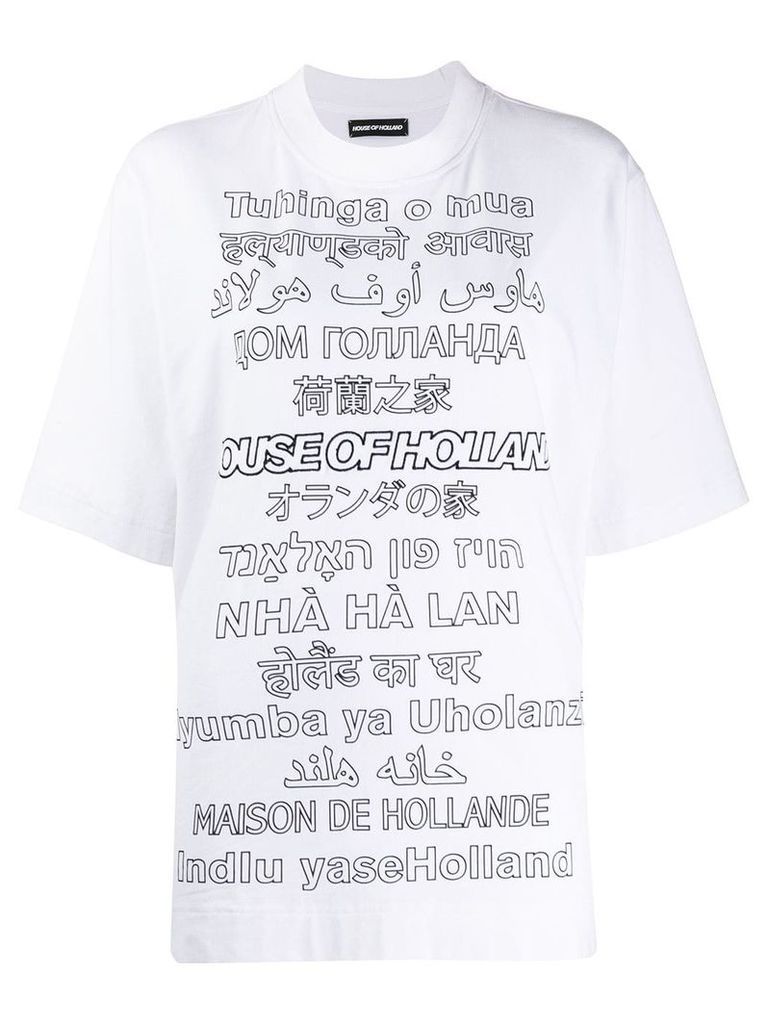 House of Holland printed oversized T-shirt - White