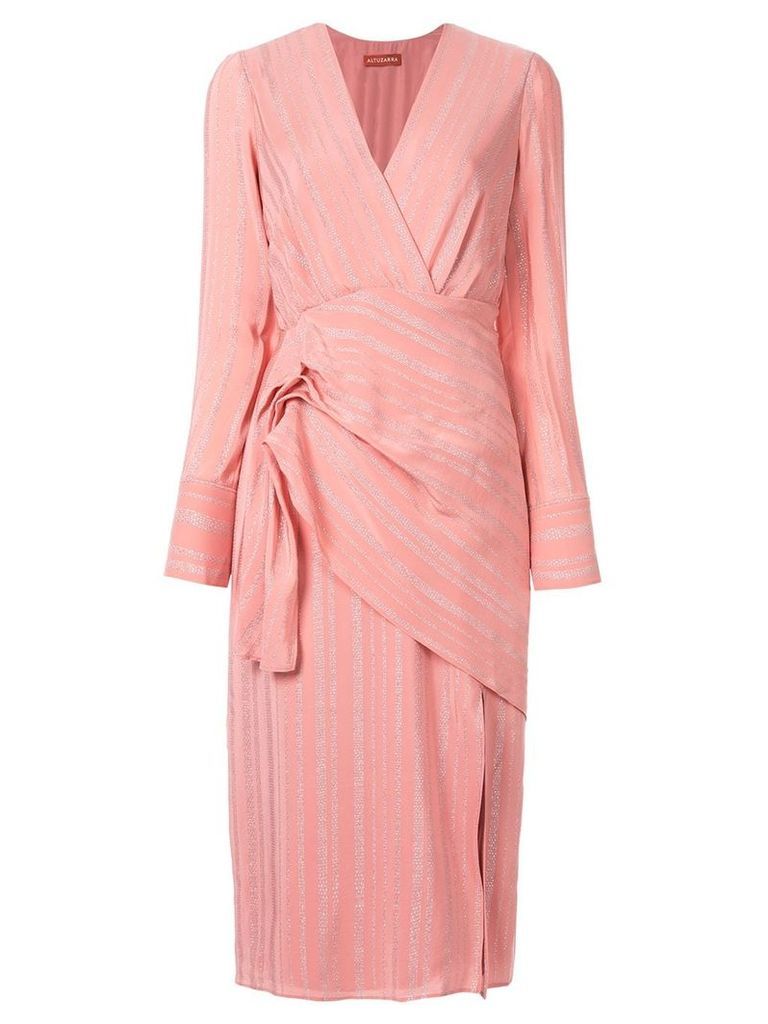 Altuzarra Lame wrap dress - Pink