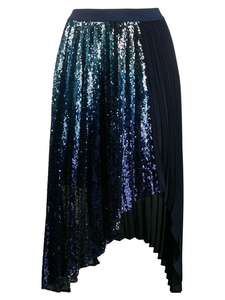 Pinko pleated sequinned skirt - Blue