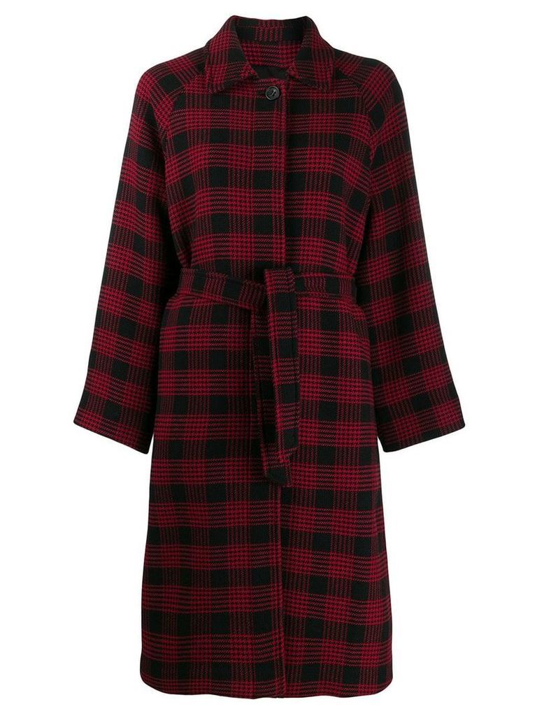 RedValentino belted checked coat