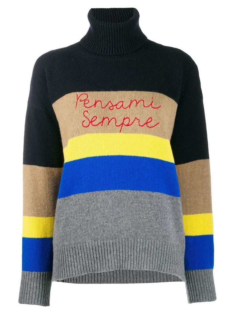 Giada Benincasa striped logo sweatshirt - Blue