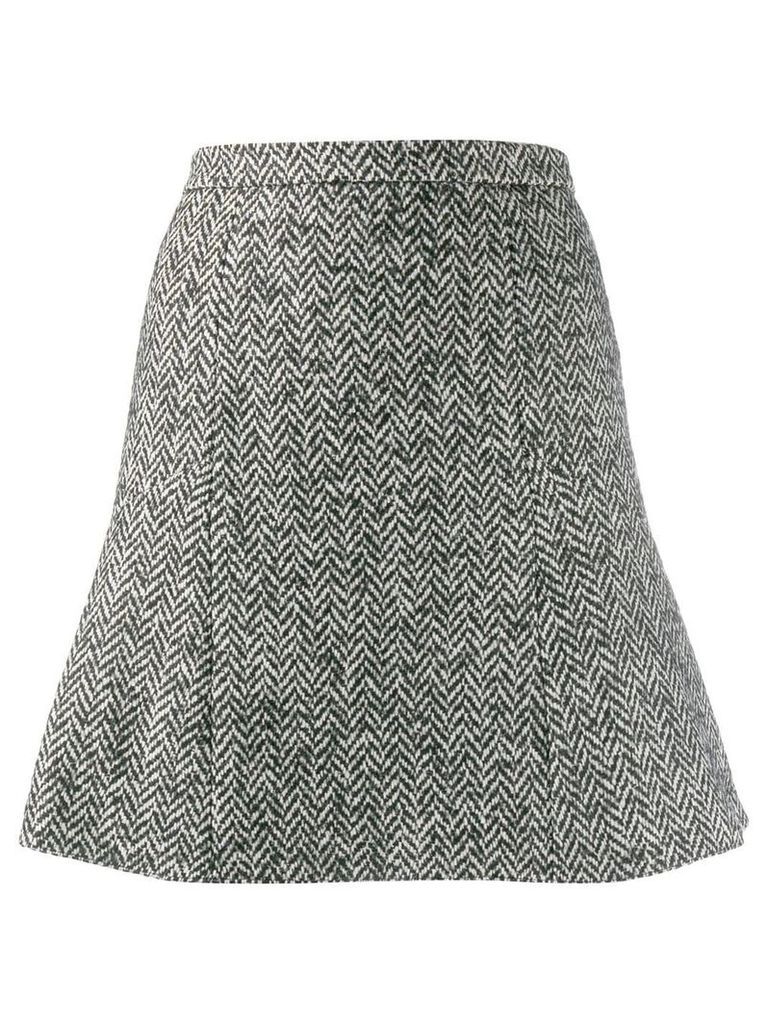 Red Valentino herringbone tweed skirt - Grey