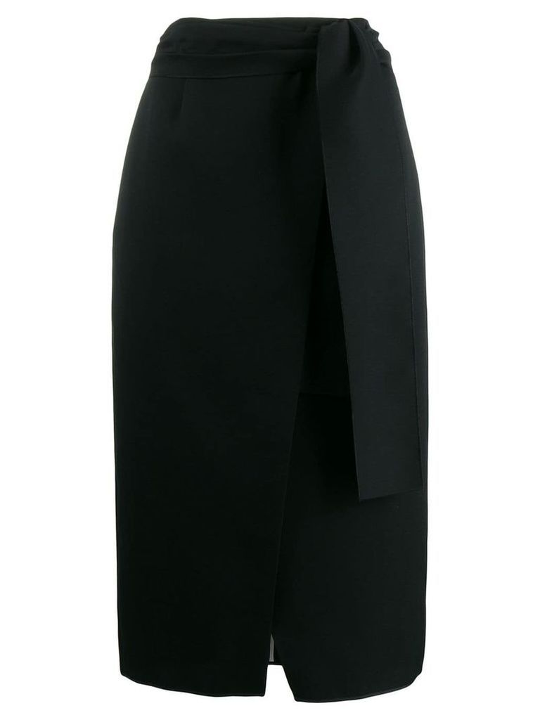 Rochas wrap midi skirt - Black