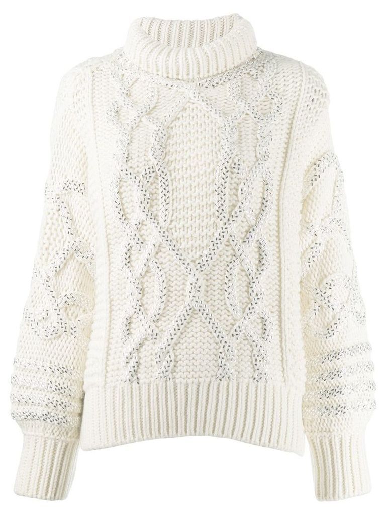 Ermanno Scervino cable-knit jumper - White