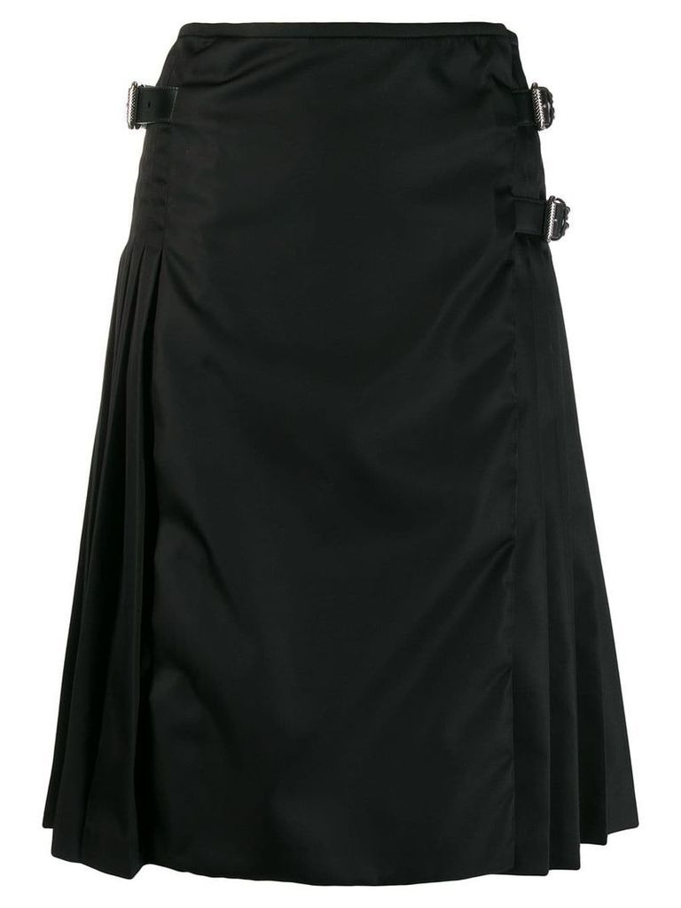 Prada Gabardine A-line midi skirt - Black