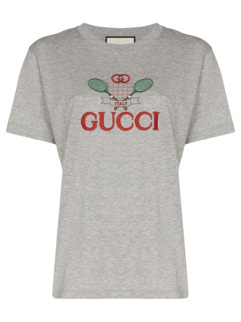Gucci tennis logo T-shirt - Grey