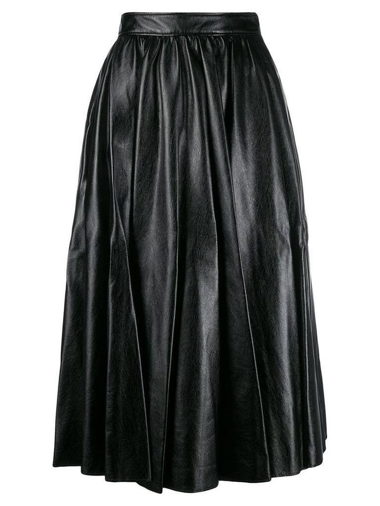 MSGM mid-length pleated skirt - Black