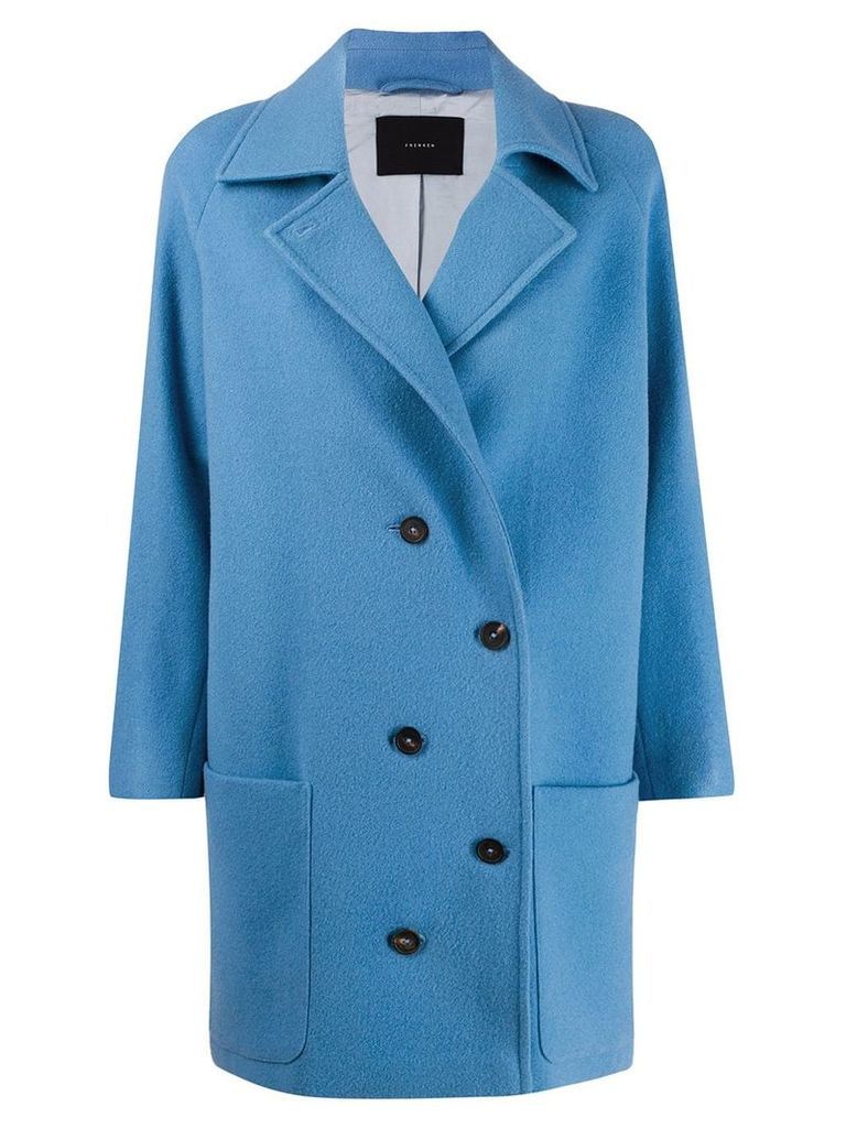 Frenken double-breasted coat - Blue