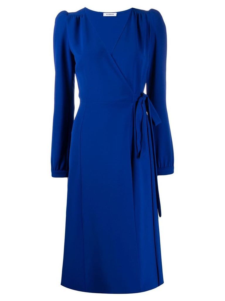 P.A.R.O.S.H. fitted wrap dress - Blue