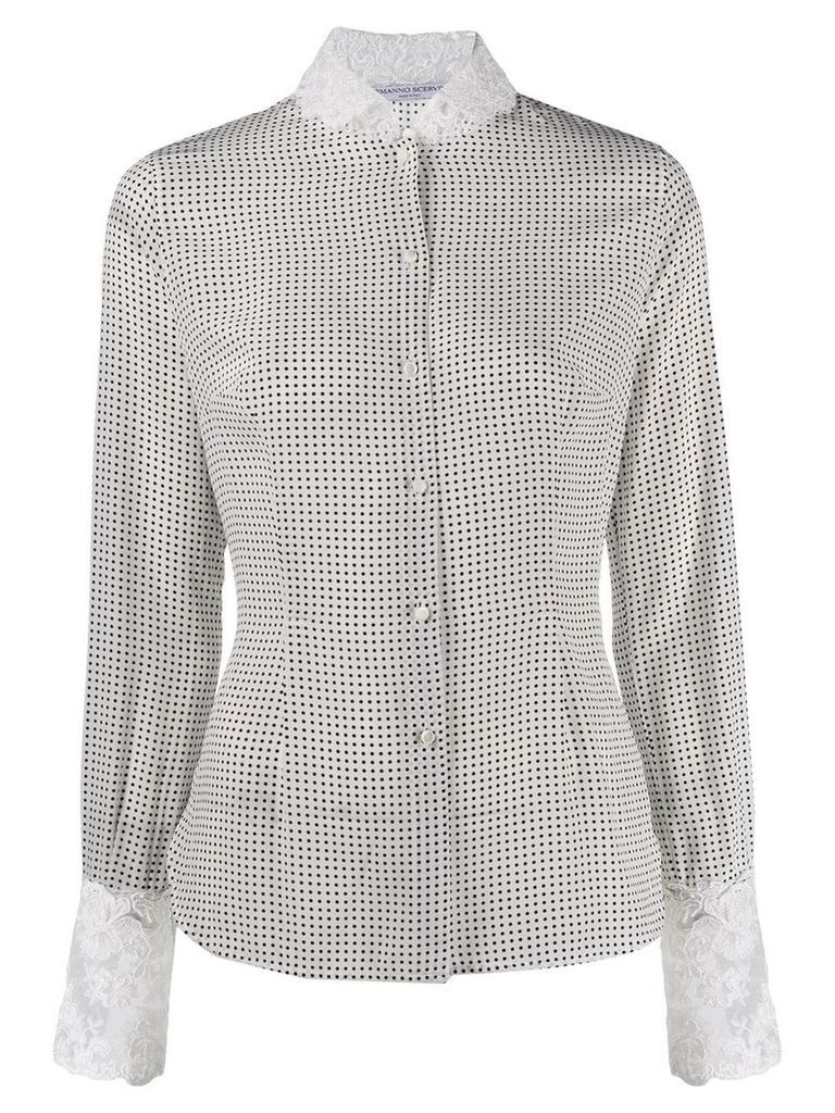 Ermanno Scervino lace detail blouse - White