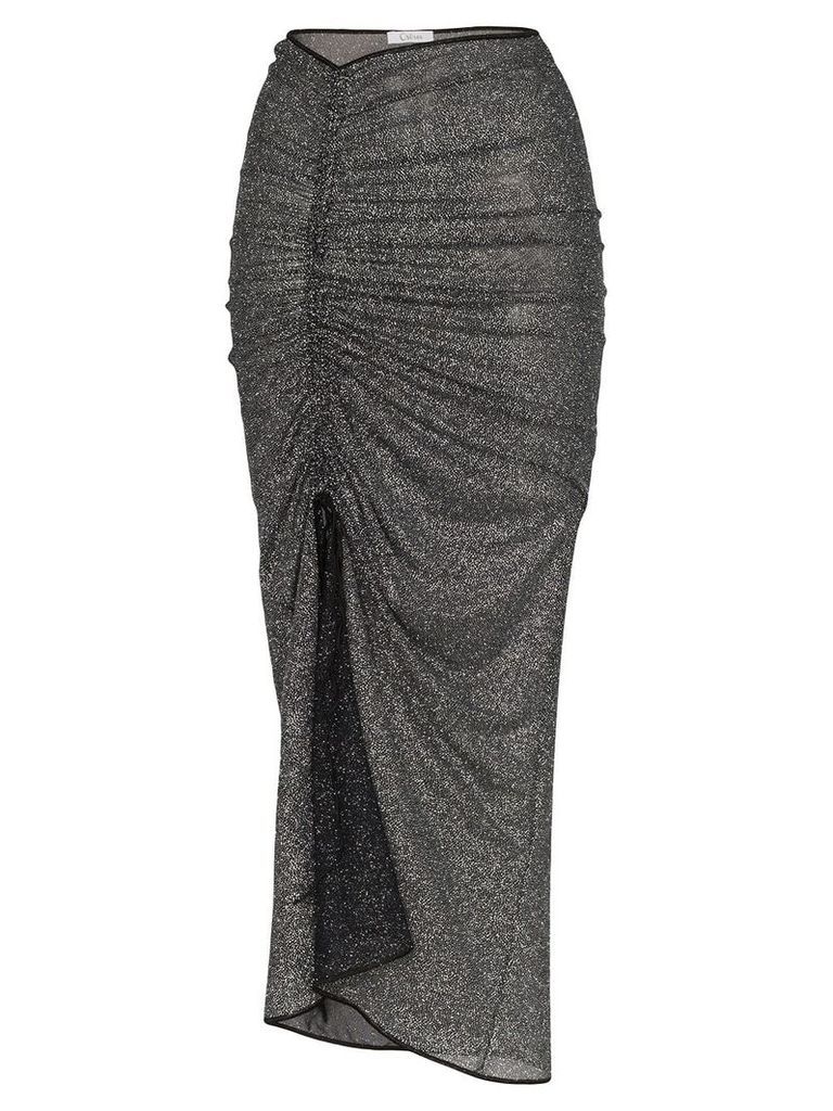 Oséree glitter-effect skirt - Black