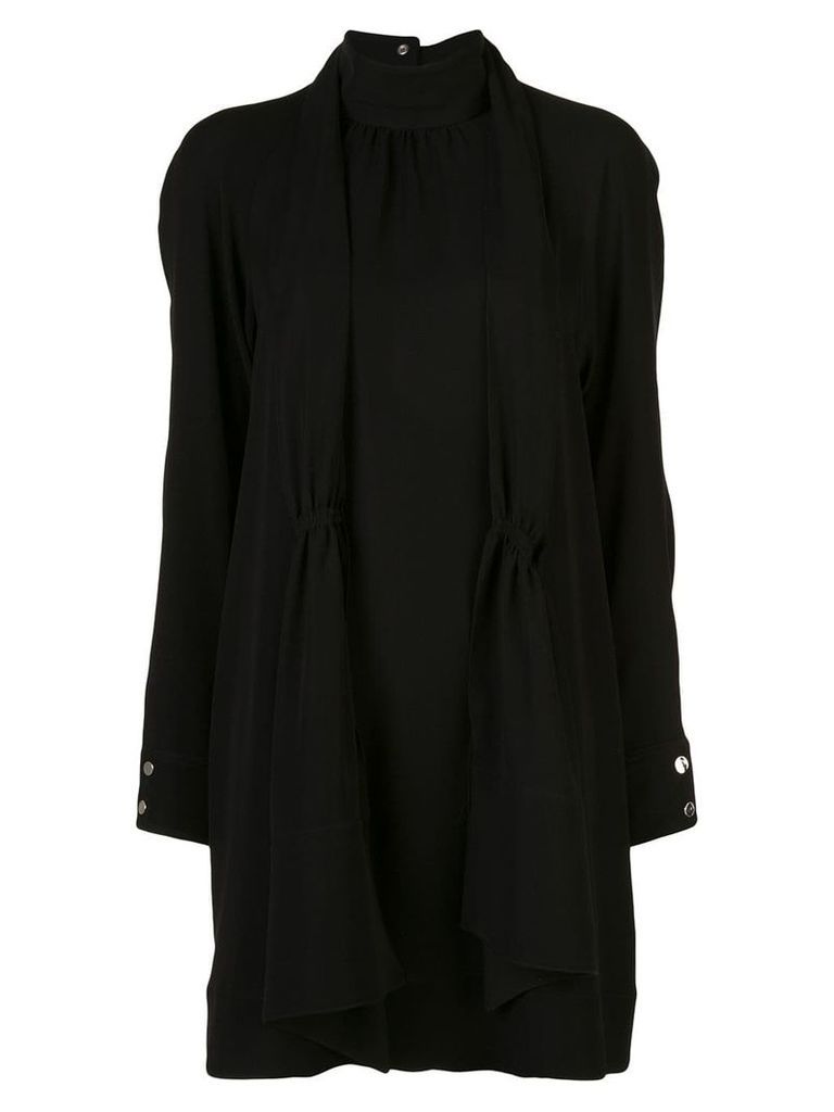 Tibi modern drape shirred dress - Black