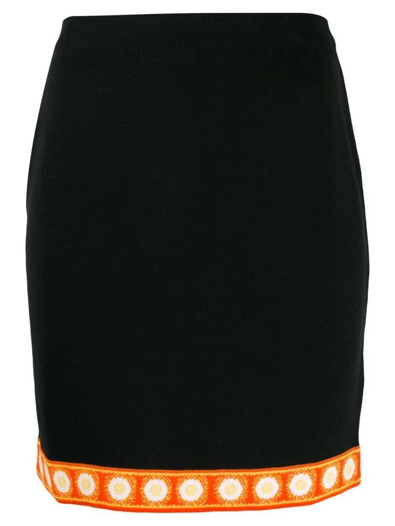 Moschino printed hem short skirt - Black