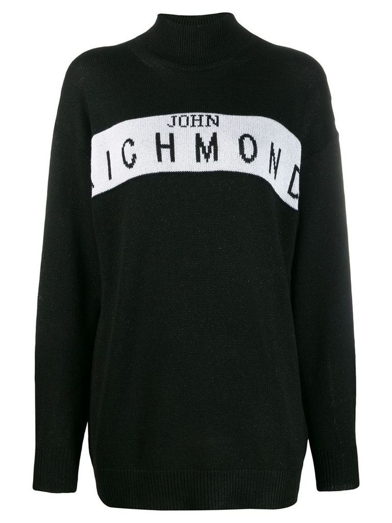 John Richmond Cufra intarsia logo sweater - Black