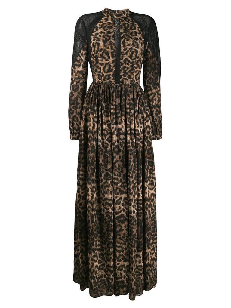 John Richmond leopard print maxi dress - Black