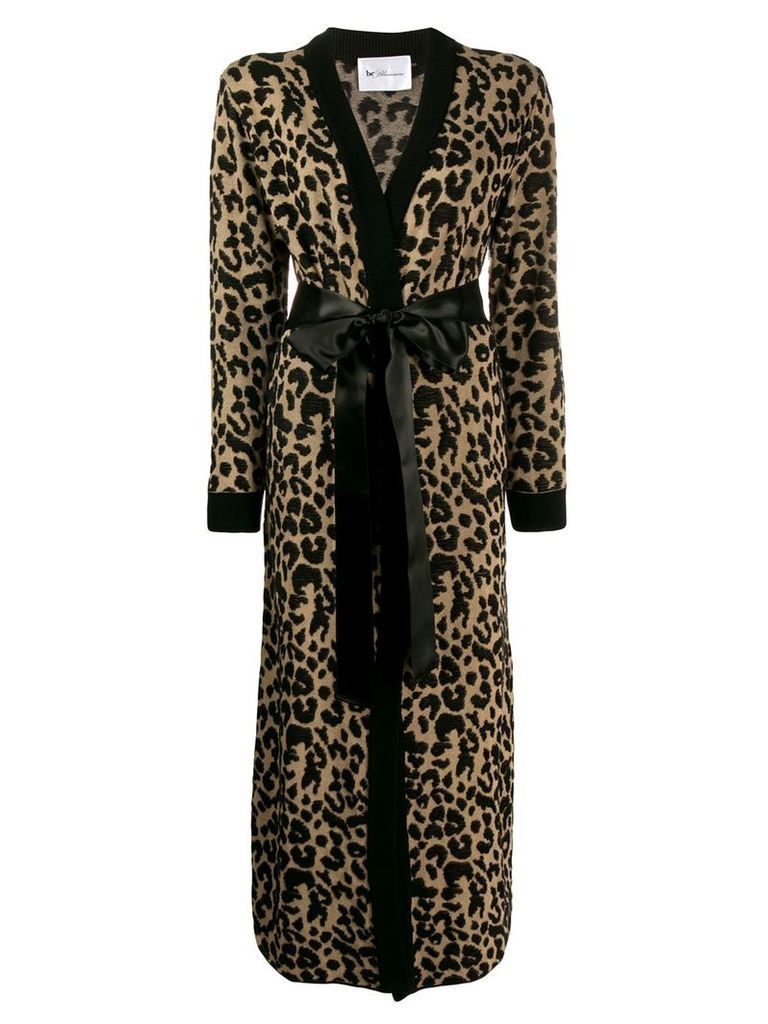 Blumarine leopard print cardi-coat - Neutrals