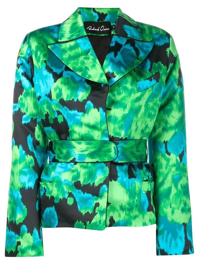 Richard Quinn floral print cinched jacket - Green