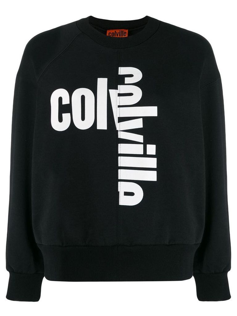 colville logo block print sweatshirt - Black