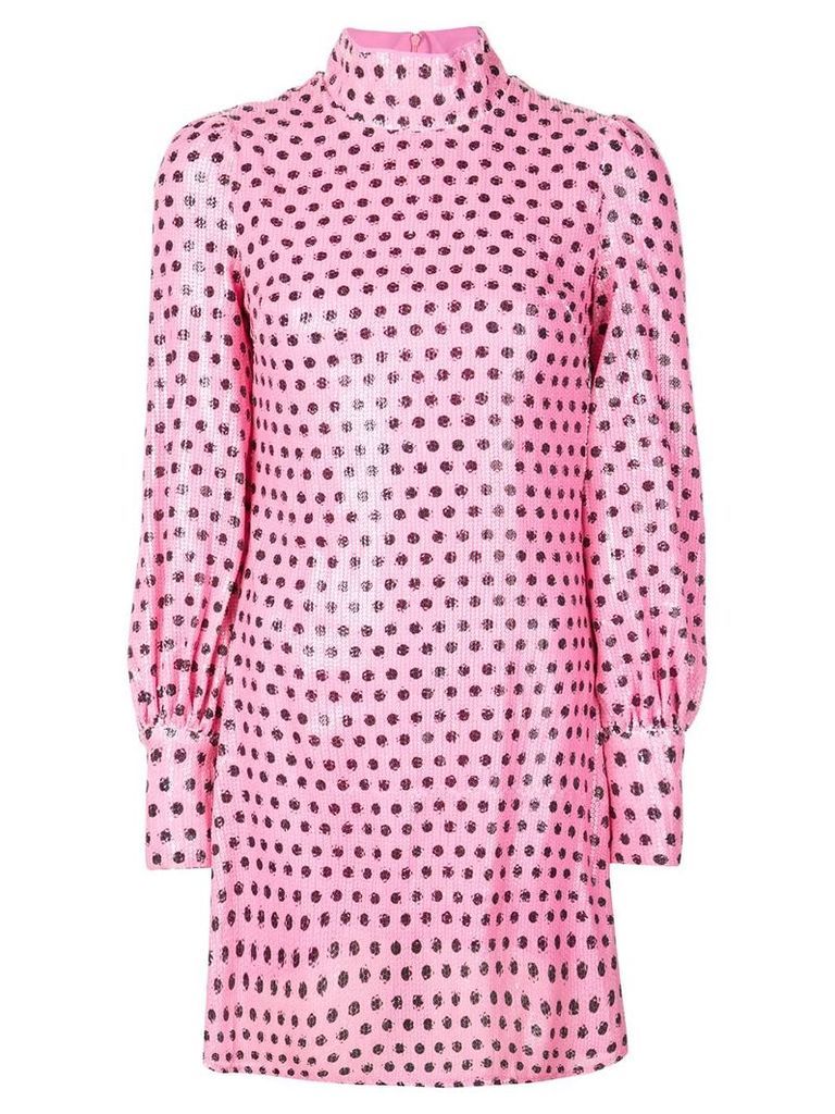Olivia Rubin sequin polka-dot dress - PINK