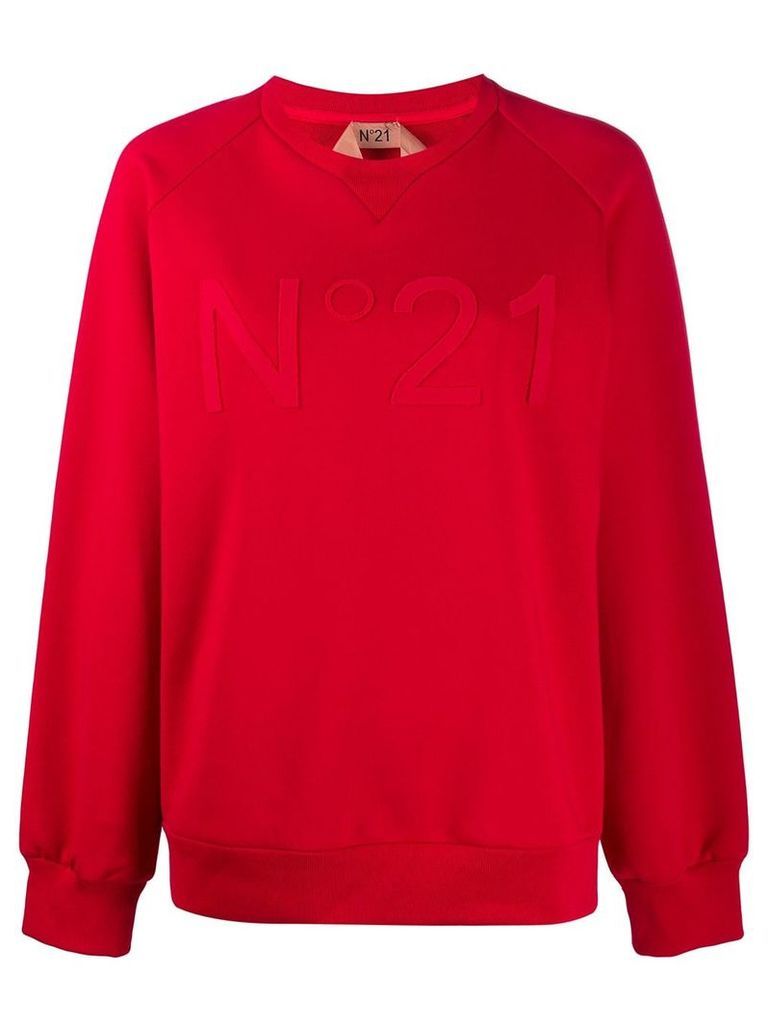 Nº21 embossed logo sweatshirt - Red