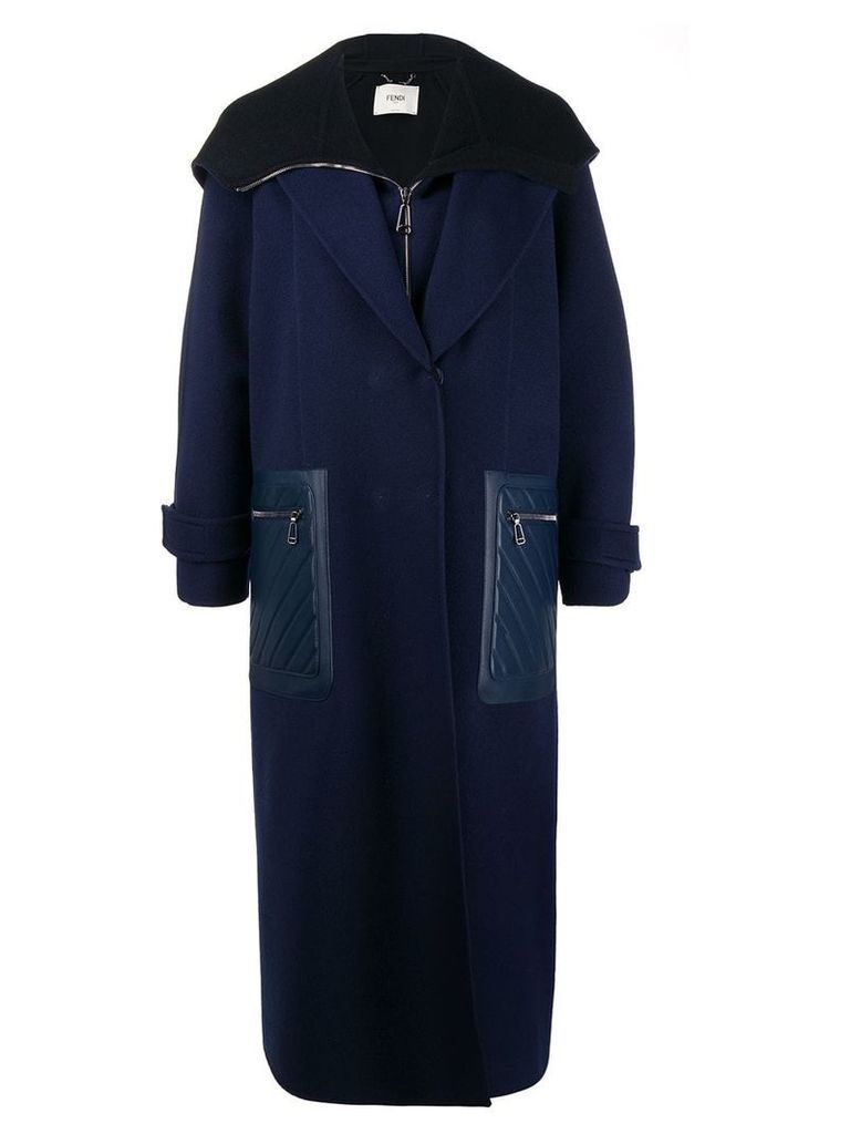 Fendi cashmere double-layer coat - Blue