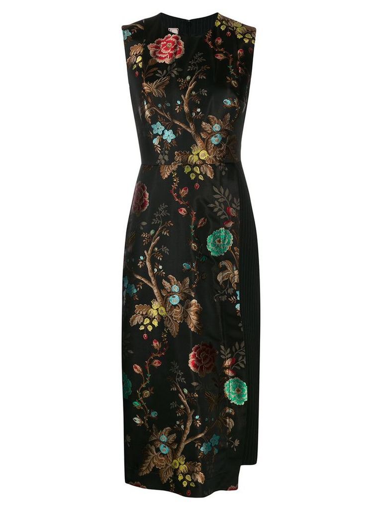 Antonio Marras floral layered panel dress - Black
