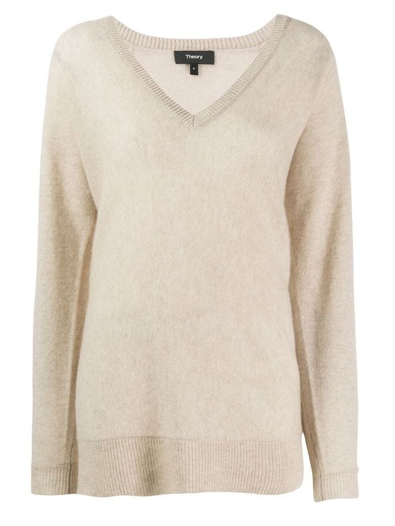 Theory knitted cashmere jumper - NEUTRALS