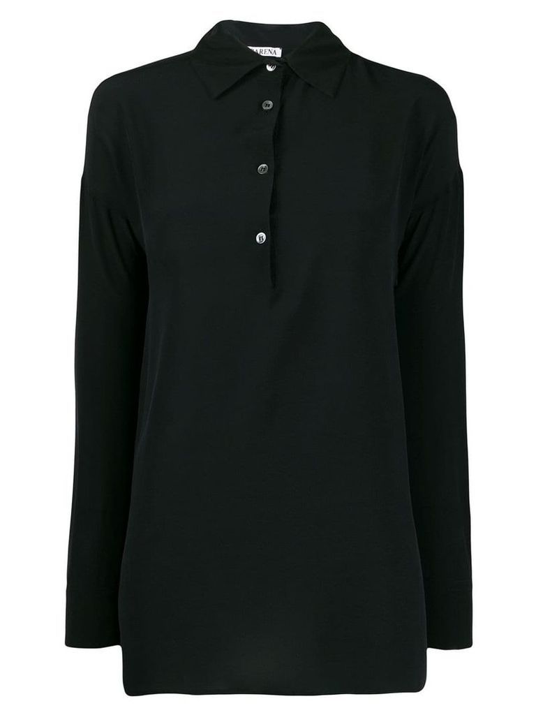 Barena long-sleeved polo shirt - Black